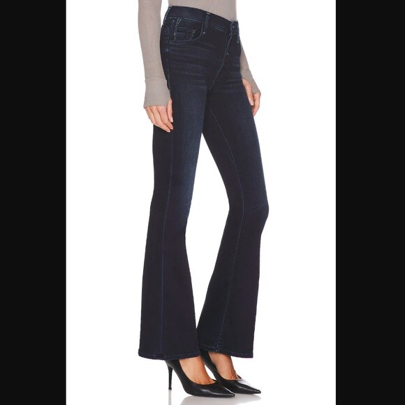 MOTHER The Pixie Weekender Mid-Rise Flare Jeans (Night Tripper) Size 34 NWT - Picture 2 of 12